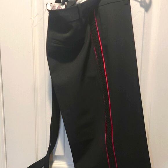 Stylish Black Pants with Red Stripe - Picture 2 of 3